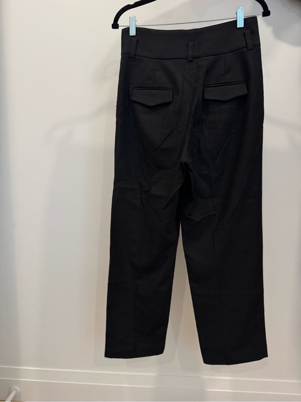 MASSIMO DUTTI Black Wide-Leg Trousers - Picture 2 of 5